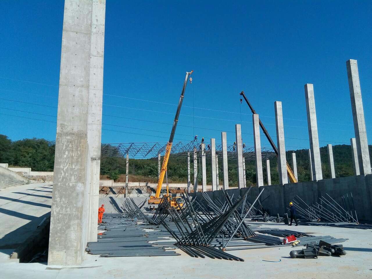 鸡西威海搅拌站网架